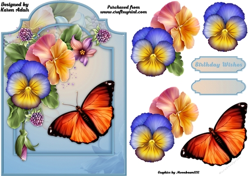 Perfect Pansies - Shaped Card Front with Step-by-Step