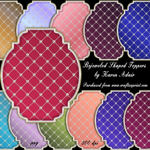 Bejeweled Shaped Toppers