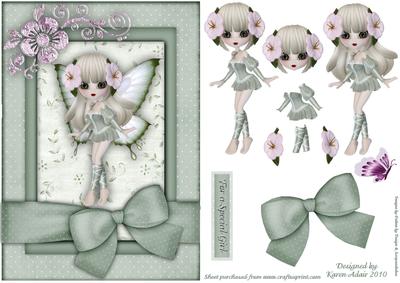 Fairy Green A5 Step by Step Card Front