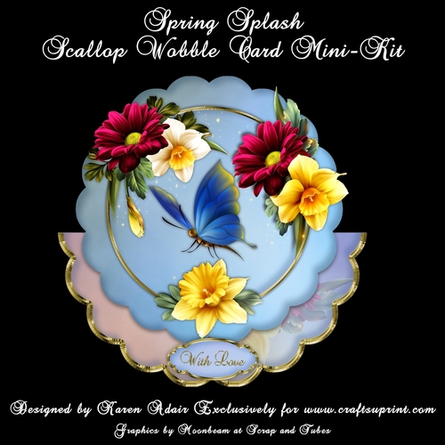 Spring Splash - Scallop Wobble Card Mini-Kit