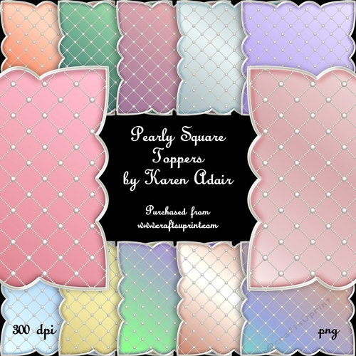 Pearly Square Toppers