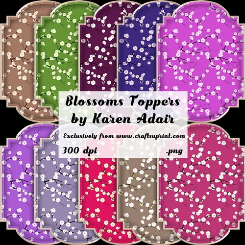 Blossoms Scallop Shaped Toppers