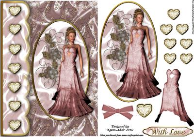 Perfect in Pink A5 Card Front with Step by Step