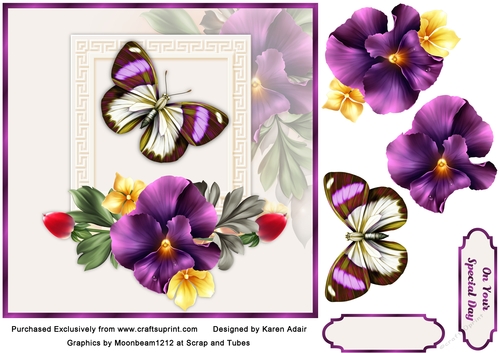 Pansy Perfect - Square Card with Step-by-Steo