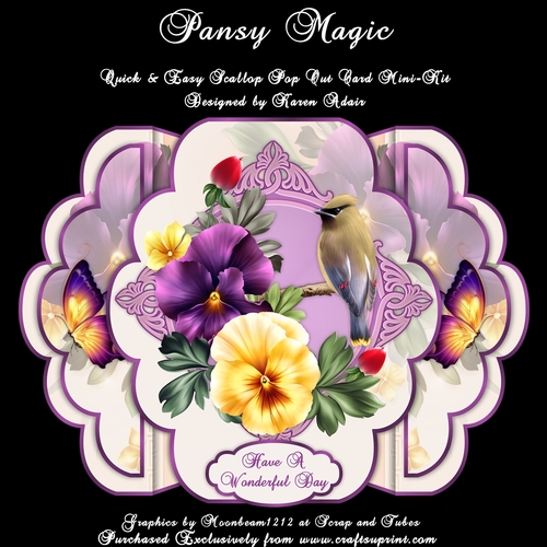 Pansy Magic - Quick & Easy Pop-out Card Mini-Kit