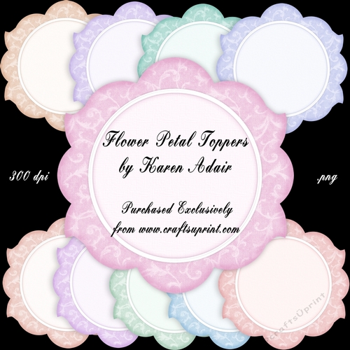 Flower Petal Shaped Toppers