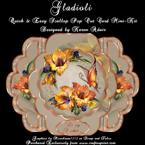 Gladioli - Quick & Easy Pop-out Card Mini-Kit