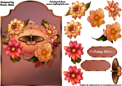 Autumns End - Shaped Card Front with Step-by-Step