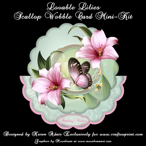 Lovable Lilies Scallop Wobble Card Mini-Kit