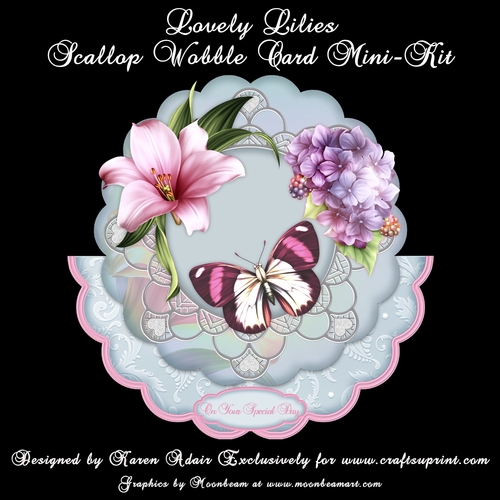 Lovely Lilies Scallop Wobble Card Mini-Kit