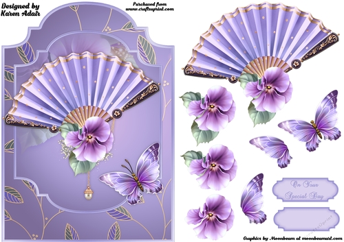 Lilac Magic Shaped Card Front with Step-by-Step