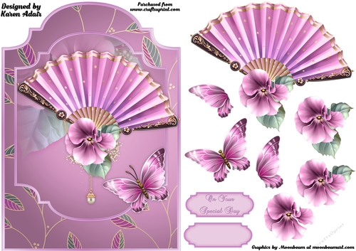Pink Magic Shaped Card Front with Step-by-Step