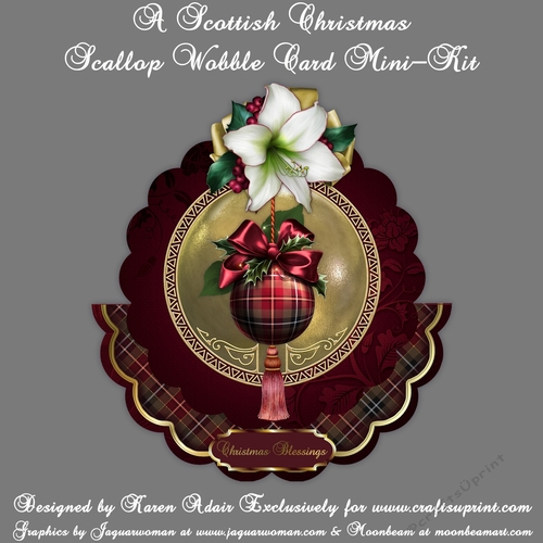 A Scottish Christmas - Scallop Wobble Card Mini-Kit