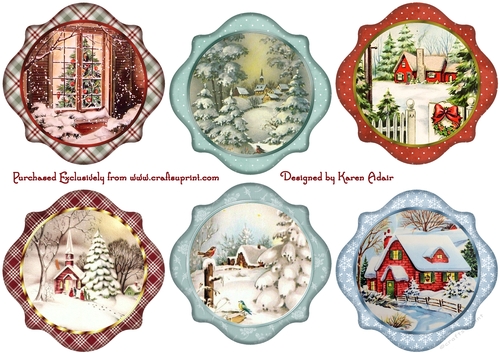 Yesteryear Christmas Shaped Toppers