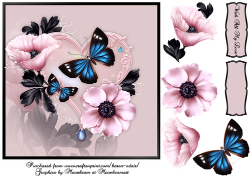 Tender Love - Square Card Front with Step-by-Step