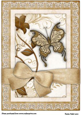 Butterfly Bliss A4 Card Front