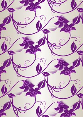 Elegant Floral in Purple and Cream