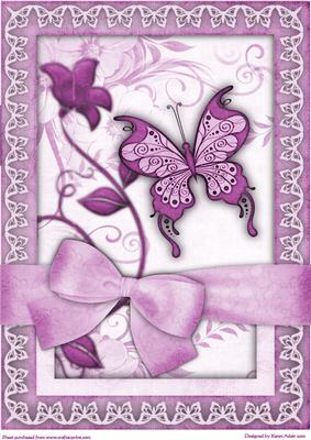 Butterfly Bliss 2 A4 Card Front