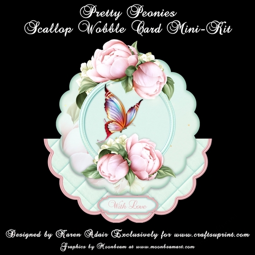 Pretty Peonies Scallop Wobble Card Mini-Kit