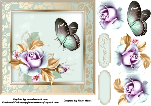 A Pastel Spring - Square Card Front with Step-by-Step