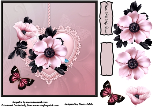 A Tender Heart - Square Card Front with Step-by-Step