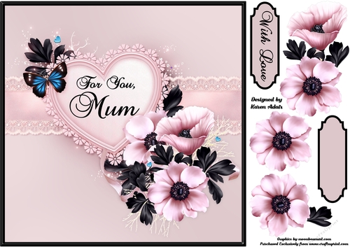 Wonderful Mum - Square Card Front with Step-by-Step