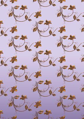 Elegant Floral in Lilac and Gold