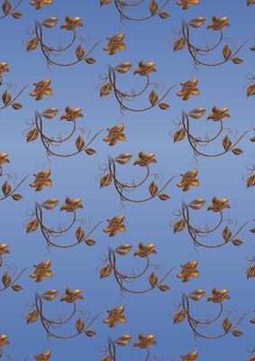 Elegant Floral in Blue and Gold