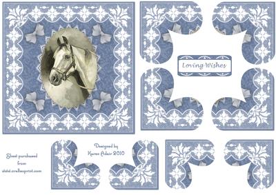 Horse 'n Lace Heart Shaped Quadro Corner Stacker