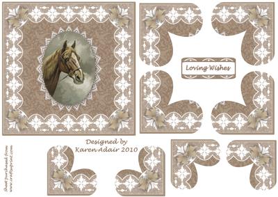 Horse 'n Lace 2 Heart Shaped Quadro Corner Stacker