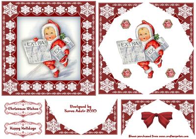 Santa News Arrow Head Shaped Quadro Corner Stacker