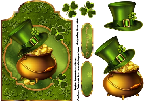 Shamrock Celebrations - Shaped Card Front with Step-by-Step