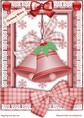 Christmas Bells 2 A4 Card Front