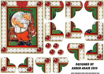 Santa's Excited - It's Christmas Quadro Corner Stacker