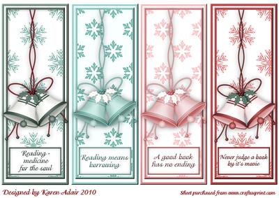 Christmas Bells Bookmarks