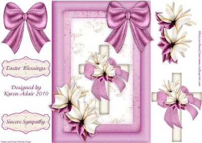 Cross and Lilys A5 Card Front with Step by Step