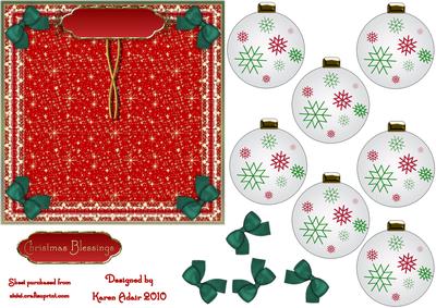 3D Bauble Embellishment and Card Front