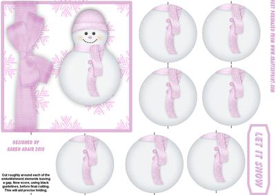 3D Snowlady and Card Front