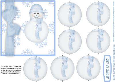 3D Snowman and Card Front