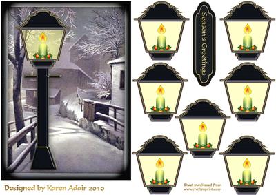 A Christmas Lantern to Light Your Way 3D Embellishment