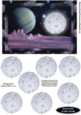 Out of This World 3D Embellishment & Card Front