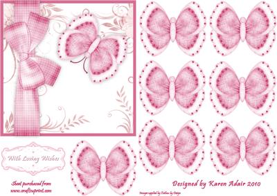 3D Butterfly Embellsihment 2 and Card Front