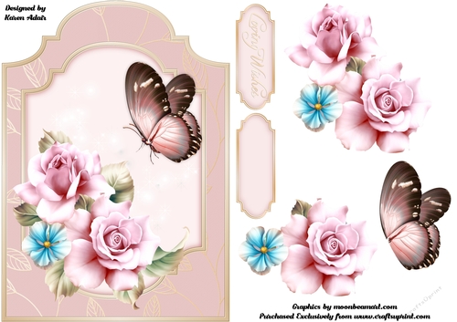 Rose Surprise - Shaped Card Front with Step-by-Step