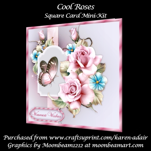 Cool Roses - Square Card Mini-Kit