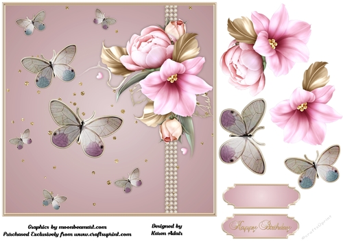 Lush Blooms - Square Card Front with Step-by-Step