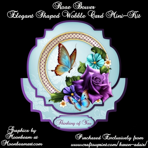 Rose Bower - Elegant Shaped Wobble Card Mini-Kit