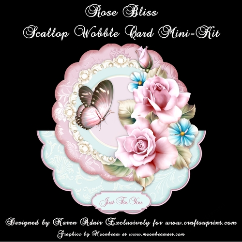 Rose Bliss - Scallop Wobble Card Mini-Kit