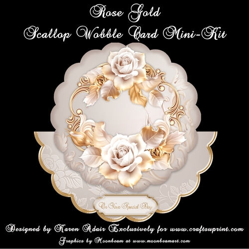 Rose Gold - Scallop Wobble Card Mini-Kit
