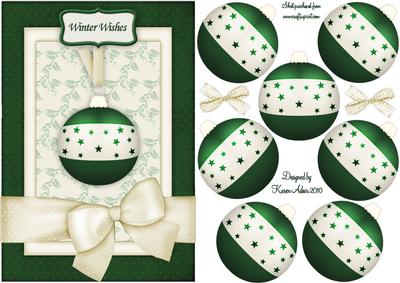 3D Bauble Embellishment 3 and Card Front