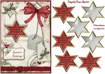 3D Christmas Star Embellishment and Card Front